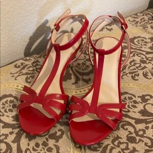 Nine West red strappy sandals
